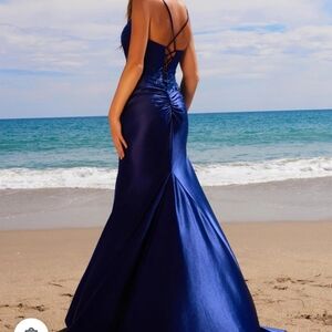 Nox Anabel -  Royal Blue Prom Dress Long Formal Corset Gown - Size 8